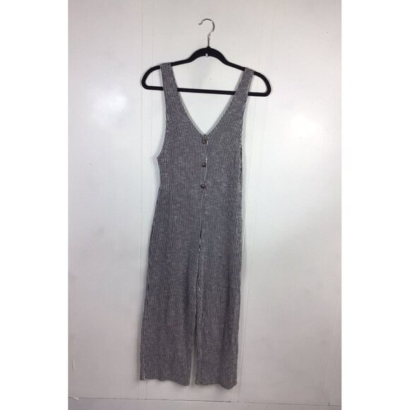 CAUTION TO THE WIND Stripe Jumpsuit Womens Medium - Picture 1 of 5